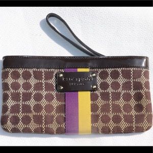 Kate Spade Yellow Brown Purple Geometric Wallet